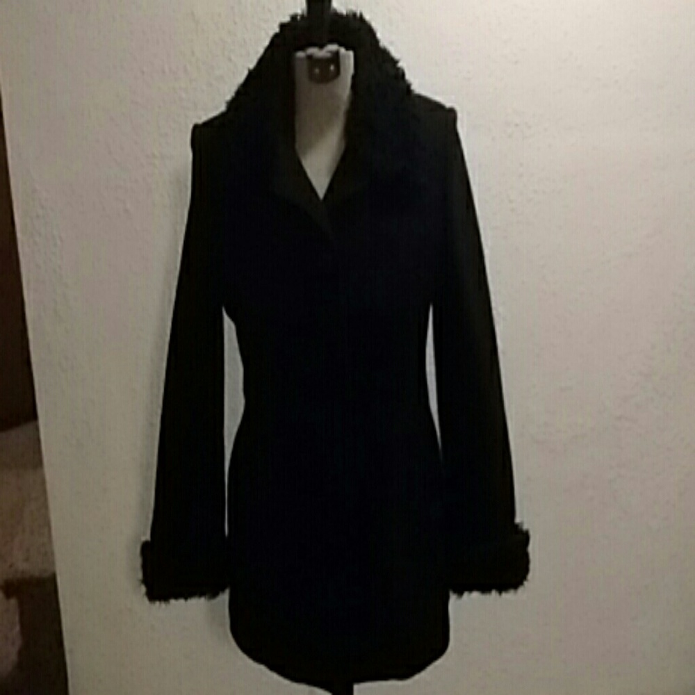 Black wool coat